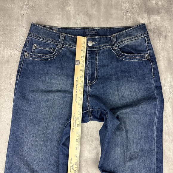 Bandolino Jeans Women 12 Rhinestone Pockets High Rise Boot Cut Tatum 2000s Y2K - Picture 10 of 12